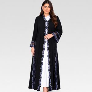 Zayna Midnight Embroidered Abaya